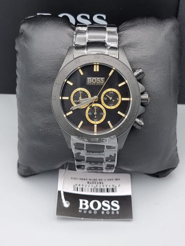 HUGO BOSS Ikon Chronograph Black Enamel Dial Men's Watch 1513278